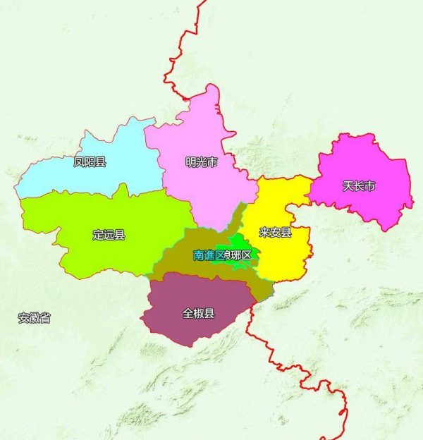 滁州市有哪些区县和县级市(安徽省滁州各市辖区县市概况)